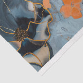 Blumen-Luxus-Deko aus schwarzem Marmor Seidenpapier (Ausschnitt)