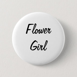 Blumen-Mädchen-Abzeichen Button