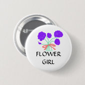 BLUMEN-MÄDCHEN - Blumenknopf Button (Vorne & Hinten)
