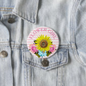 Blumen-Mädchen-Brautpartyknopf Button (Beispiel)