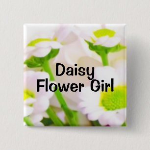 Blumen-Mädchen Button