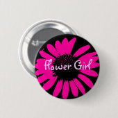 Blumen-Mädchen Button (Vorne & Hinten)