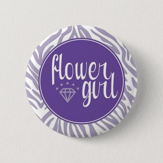 Blumen-Mädchen-Button Button (Vorderseite)