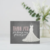 Blumen-Mädchen danken Ihnen | Brautjungfer Dankeskarte (Stehend Vorderseite)