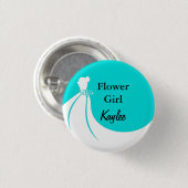 Blumen-Mädchen-Flair Button (Vorne & Hinten)