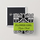 Blumen-Mädchen-Knopf Button (Vorne & Hinten)