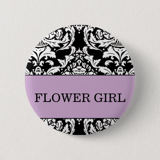 Blumen-Mädchen-Knopf Button (Vorderseite)