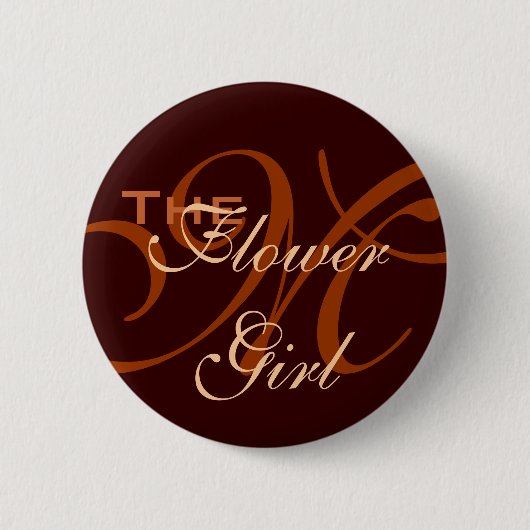 Blumen-Mädchen-Knopf Button (Vorderseite)