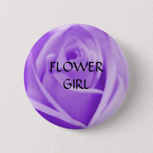 BLUMEN-MÄDCHEN - Lavendel-Rosenknopf Button (Vorderseite)