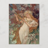 Blumen-Mädchen Postkarte (Vorderseite)