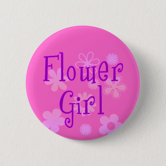 Blumen-Mädchen-Produkte Button (Vorderseite)