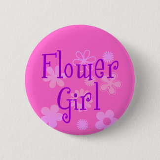 Blumen-Mädchen-Produkte Button