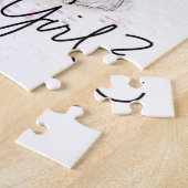 Blumen-Mädchen? Puzzlespiel-brünettes Mädchen Puzzle (Seite)