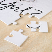 Blumen-Mädchen? Puzzlespiel-dunkles blondes Puzzle (Seite)