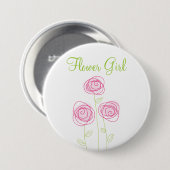 Blumen-Mädchenhübscher Posies-Proben-Knopf Button (Vorne & Hinten)