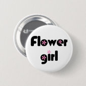 Blumen-Mädchenknopf Button (Vorne & Hinten)