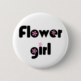 Blumen-Mädchenknopf Button