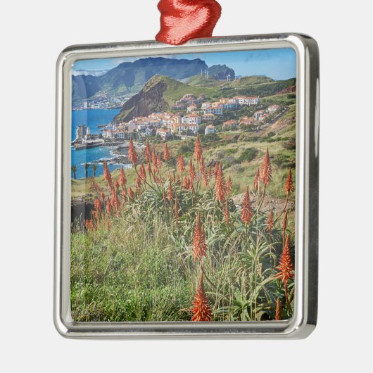 Blumen | Madeira Island Portugal Ornament Aus Metall (Links)