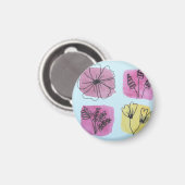 Blumen Magnet (Vorderseite/Rückseite)