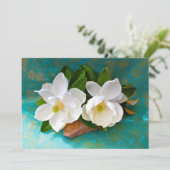 Blumen | Magnolische Blume Dankeskarte (Stehend Vorderseite)