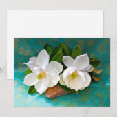 Blumen | Magnolische Blume Dankeskarte (Vorne/Hinten)