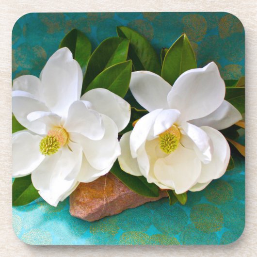 Blumen | Magnolische Blume Getränkeuntersetzer (Vorderseite)