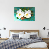 Blumen | Magnolische Blume Leinwanddruck (Insitu (Schlafzimmer))