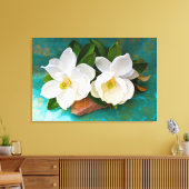 Blumen | Magnolische Blume Leinwanddruck (Insitu (Wohnzimmer))