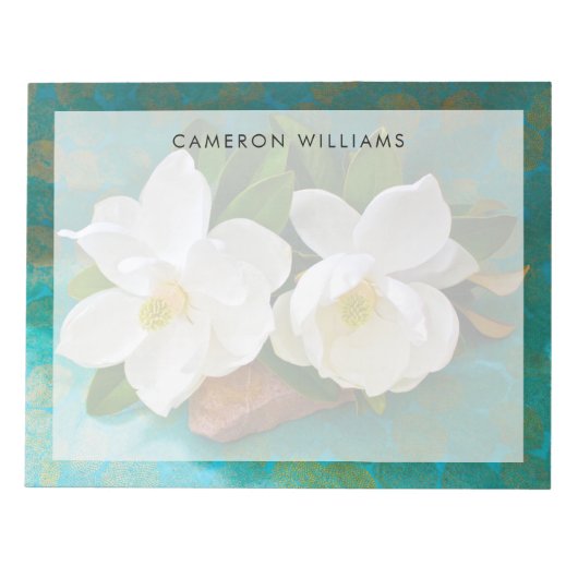 Blumen | Magnolische Blume Notizblock (Vorderseite)