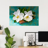 Blumen | Magnolische Blume Poster (Heimbüro)