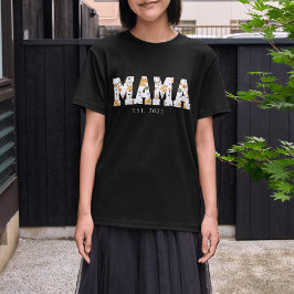 Blumen-Mama EST Personalisiertes Geschenk für Mama T-Shirt