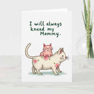 Blumen-Mama-Katze-Liebeskarte Karte