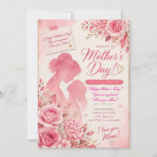 Blumen-Mama-Liebe-Karte 13x18cm Einladung