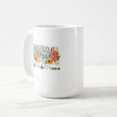 Blumen-Mama mit Kindernamen Kaffeetasse (Vorderseite Links)