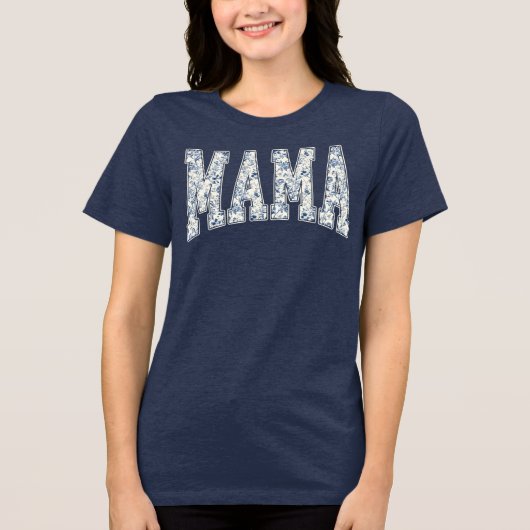Blumen-Mama Tri-Blend Shirt (Vorderseite)