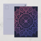 Blumen-Mandala-Blumen-Yoga Postkarte (Vorne/Hinten)