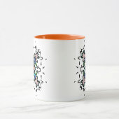 Blumen-Mandala-Kunst Tasse (Zentrum)