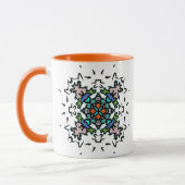 Blumen-Mandala-Kunst Tasse (Links)