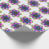 Blumen-Mandala-Muster Geschenkpapier (Ecke)