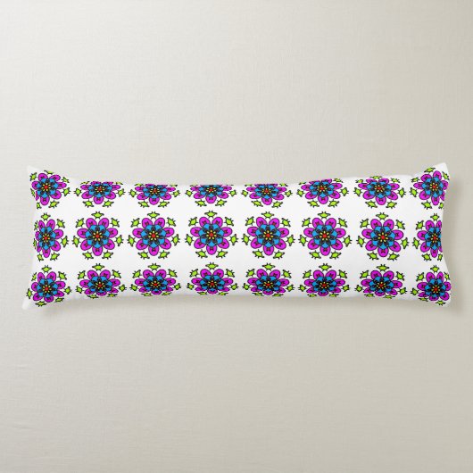 Blumen-Mandala-Muster Seitenschläferkissen (Vorderseite)