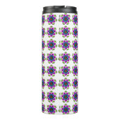 Blumen-Mandala-Muster Thermosbecher (Rückseite)