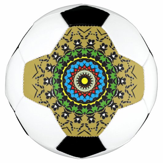 Blumen-Mandala Nahtlos Fußball (Vorderseite)