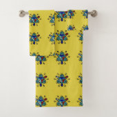 Blumen-Mandala-Nahtloses Muster Badhandtuch Set (Insitu)