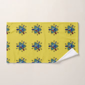 Blumen-Mandala-Nahtloses Muster Badhandtuch Set (Handtuch)