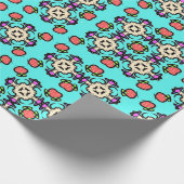 Blumen-Mandala-Nahtloses Muster Geschenkpapier (Ecke)