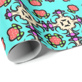 Blumen-Mandala-Nahtloses Muster Geschenkpapier (Rolleneckpunkt)