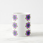 Blumen-Mandala-Nahtloses Muster Kaffeetasse (Mittel)