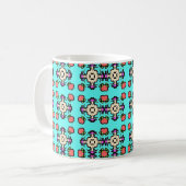 Blumen-Mandala-Nahtloses Muster Kaffeetasse (Vorderseite Links)