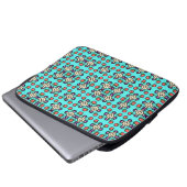 Blumen-Mandala-Nahtloses Muster Laptopschutzhülle (Vorne Knopf)