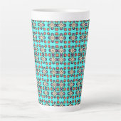 Blumen-Mandala-Nahtloses Muster Milchtasse (Vorderseite)